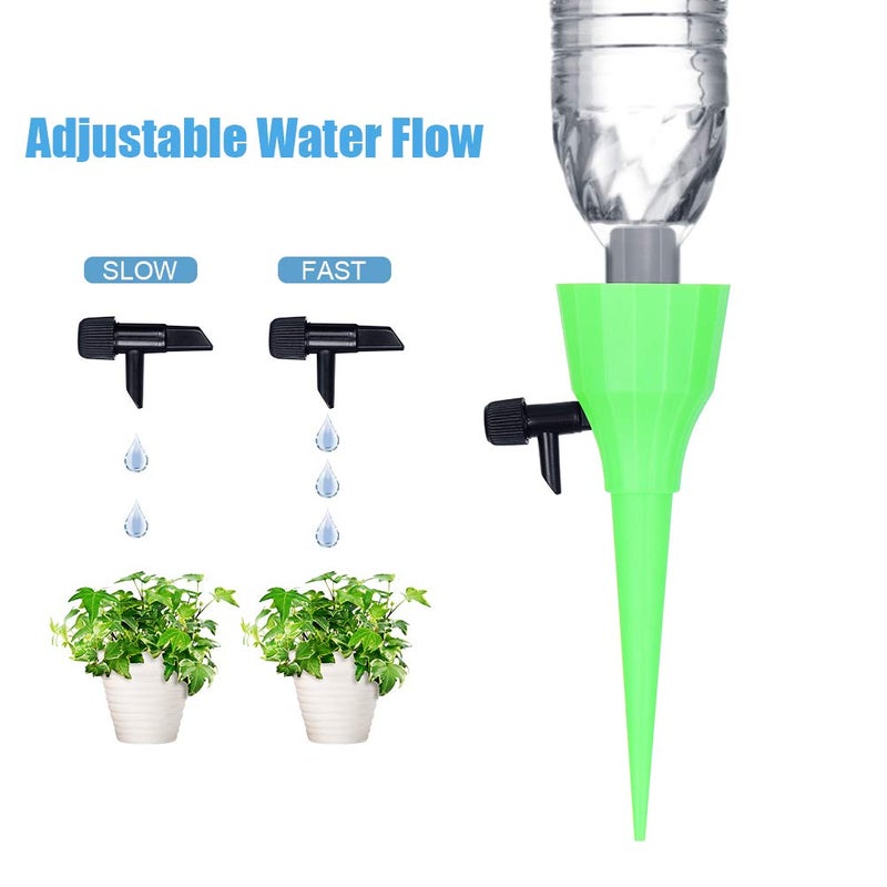 Emoly Upgraded 12 Pack Self Plant Watering Spikes with Adjustable Water Flow, Plant Waterer for Indoor Outdoor, Automatic Watering Spikes for Potted Plants - Image 4